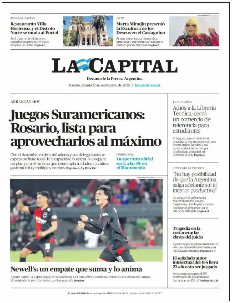Estudios Max | RETRO FM - Tapa del diario La Capital Rosario