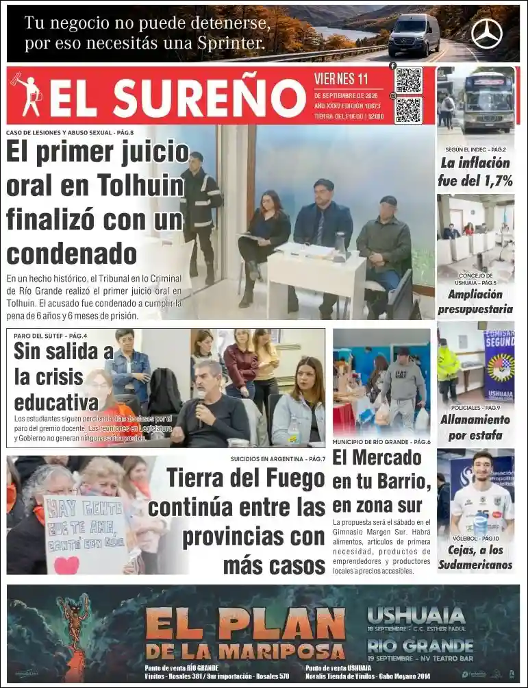 Estudios Max | RETRO FM - Tapa del diario El Sureño