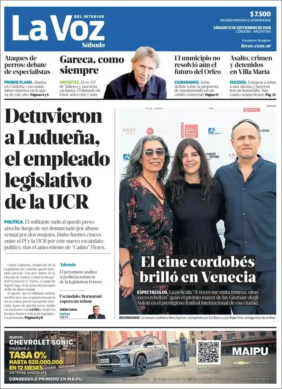 Estudios Max | RETRO FM - Tapa del diario La Voz