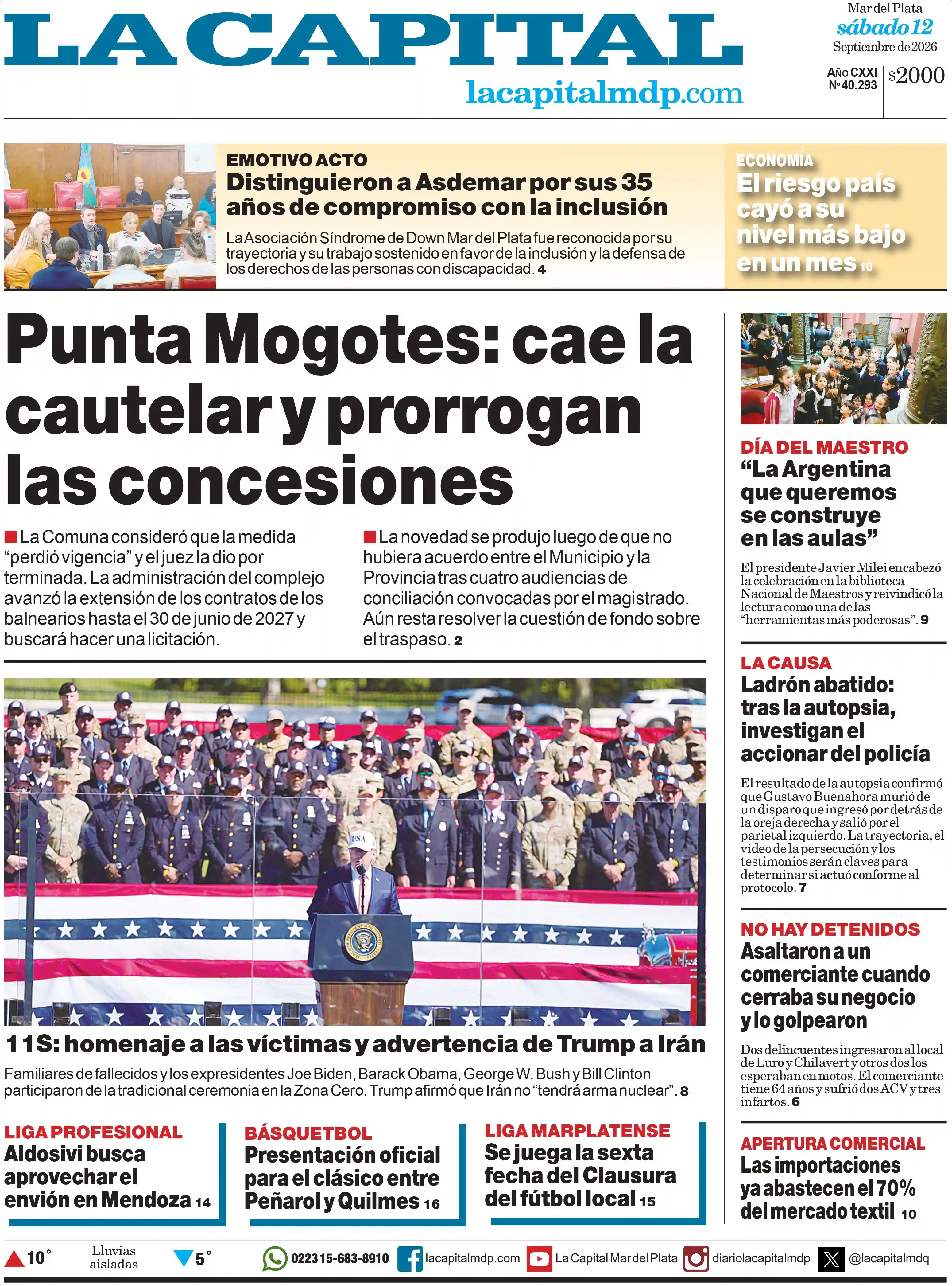 Estudios Max | RETRO FM - Tapa del diario La Capital