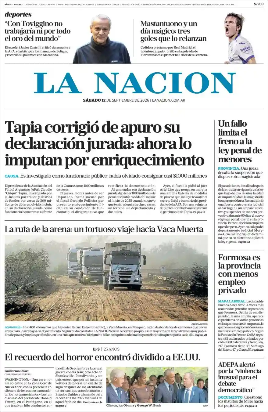 Estudios Max | RETRO FM - Tapa del diario Nacion